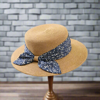 Sun Hat w/ Floral Bow