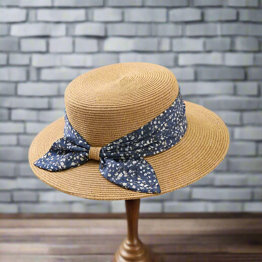 Sun Hat w/ Floral Bow