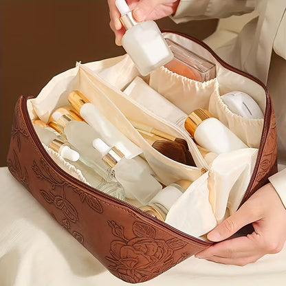 Marta Vintage Embossed Toiletry Bag