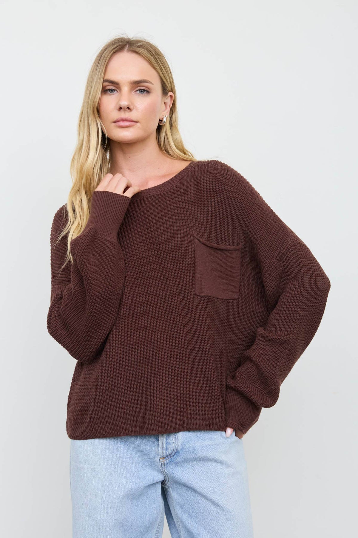 Xena Knit Pocket Sweater