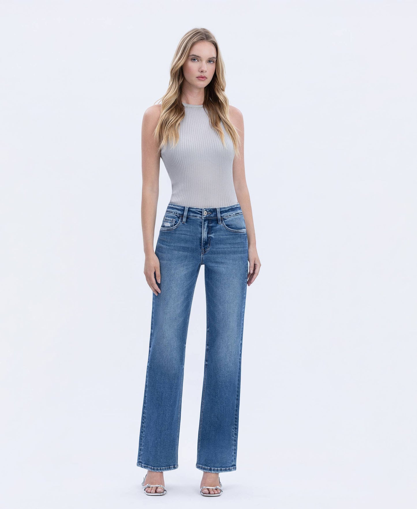 Delia Slim Wide Leg Jeans
