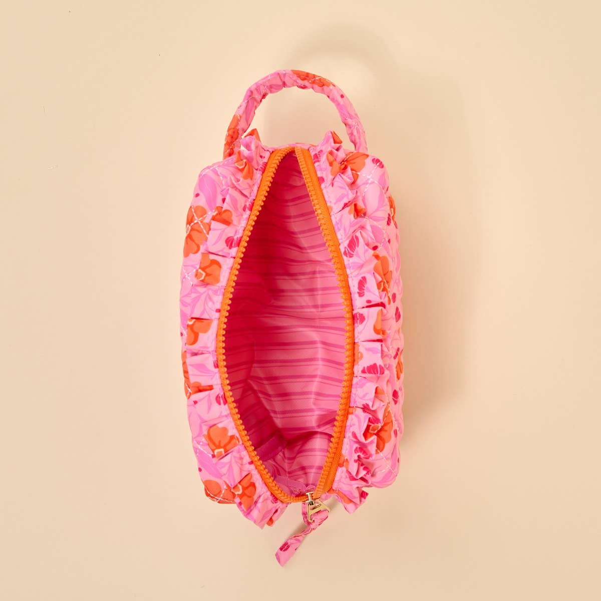 Poppin' Petals Quilted Cosmetic Pouch