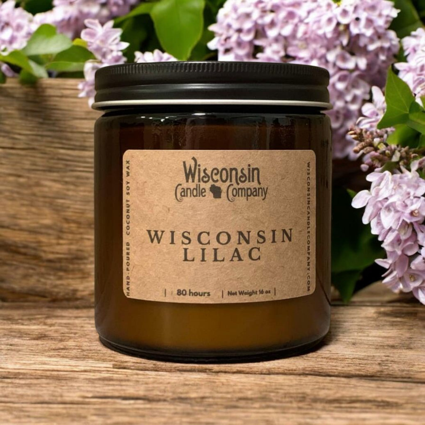 Wisconsin Lilac Candle: 16 oz Jar