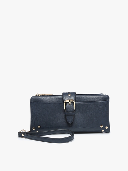 Cadence Buckle Wallet/Clutch - Mustard