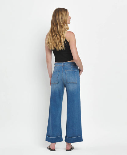 Envy Cuffed Wide Leg Jeans