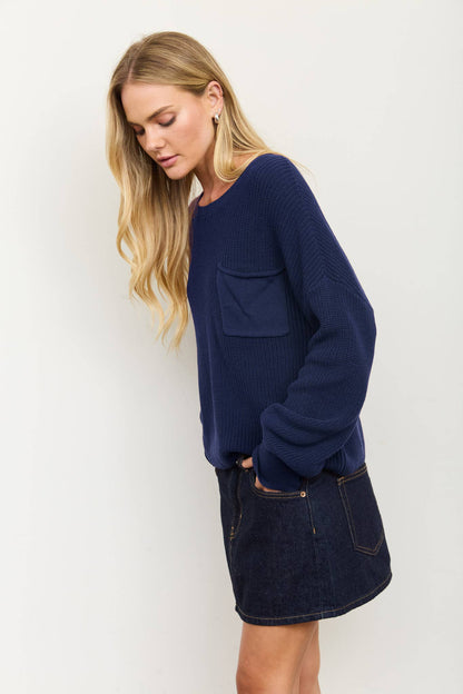 Xena Knit Pocket Sweater