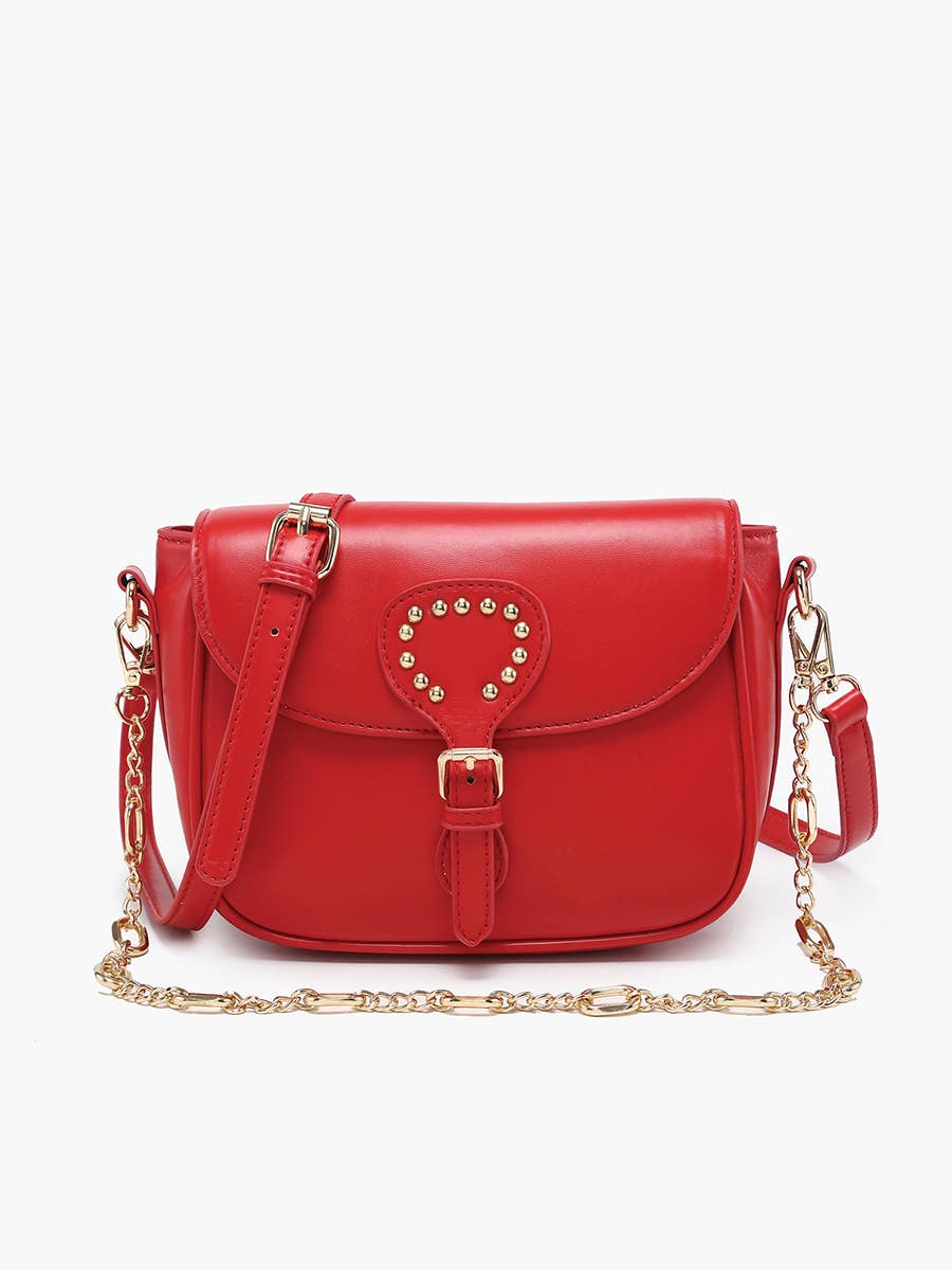 Athens Flapover Crossbody - Cherry