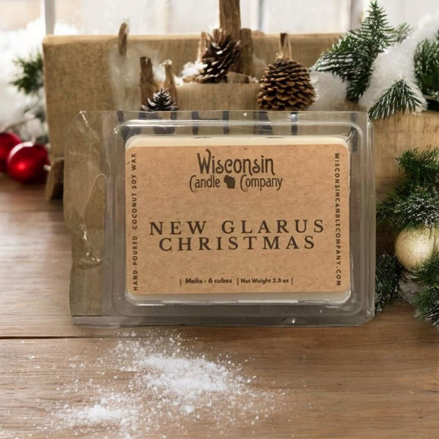 New Glarus Christmas Candle: 8 oz Jar