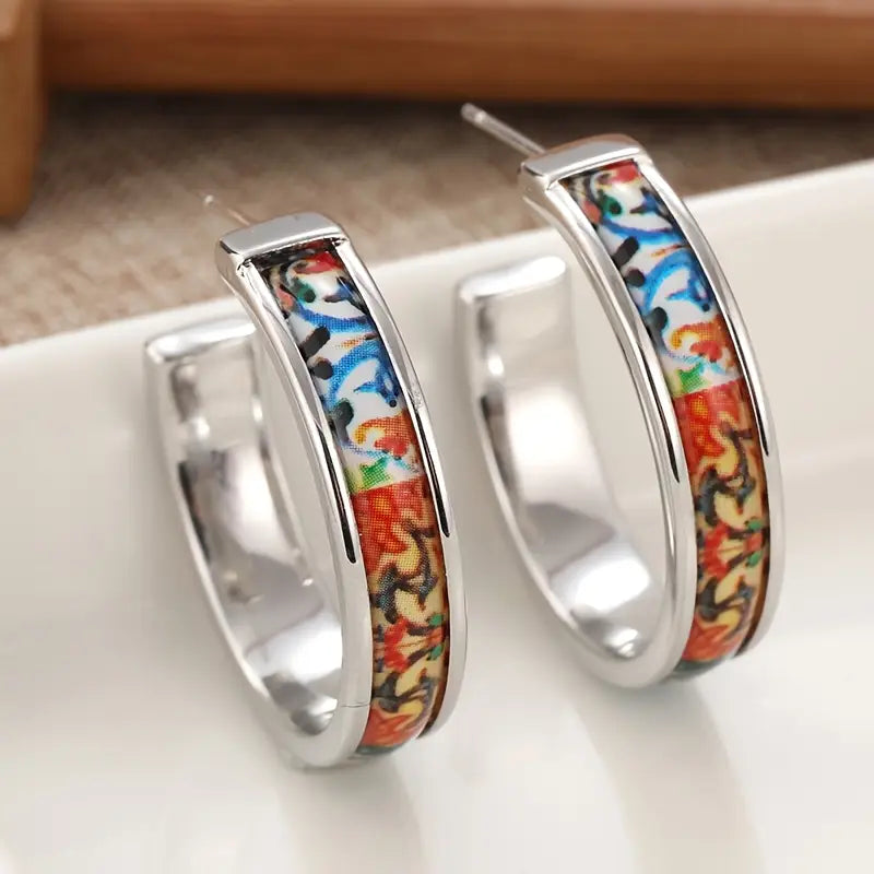 Tina Colorful Hoop Earrings