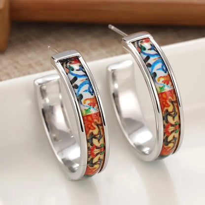 Tina Colorful Hoop Earrings