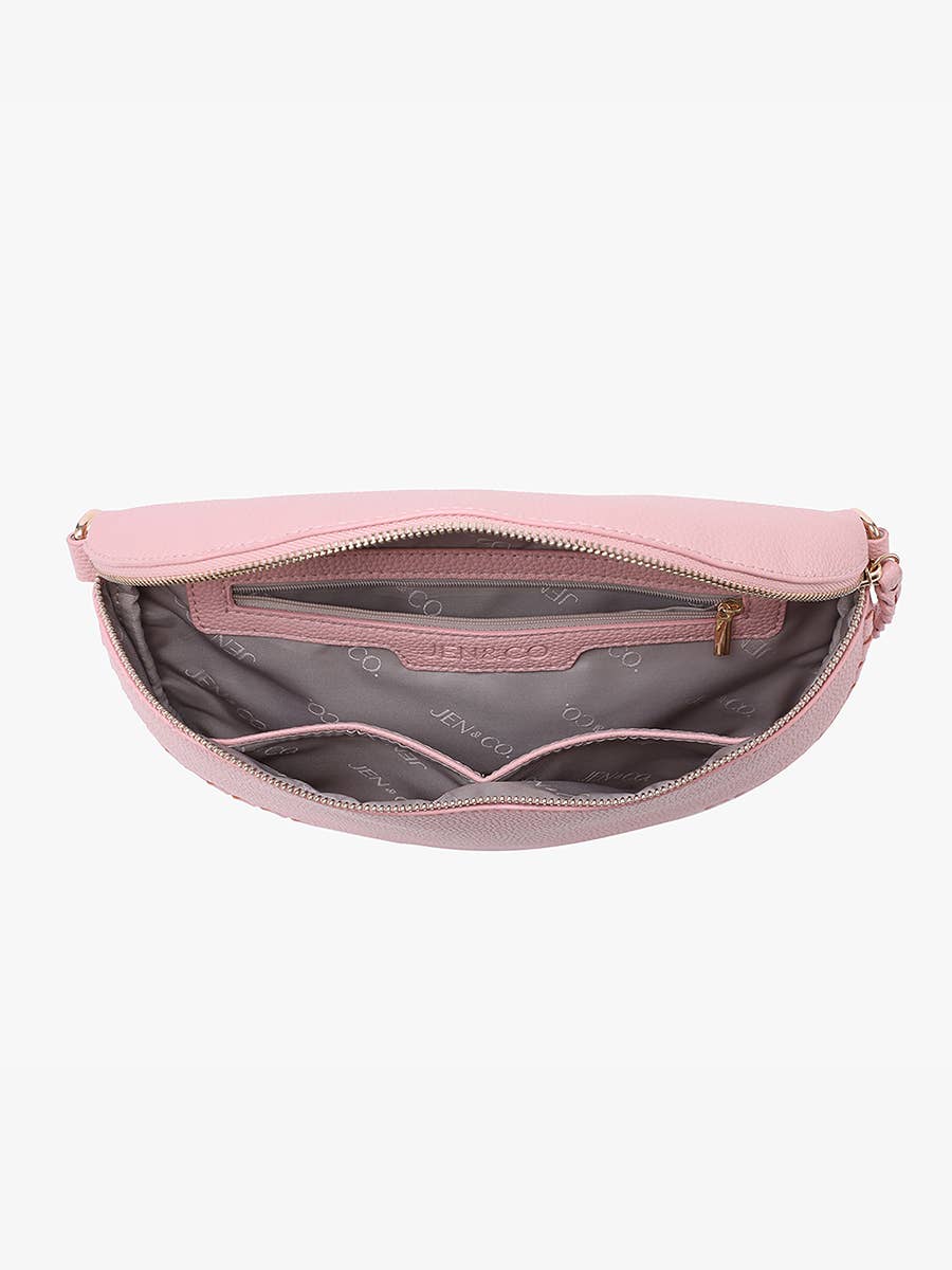 Janae Whipstitch Sling Bag - Cherry