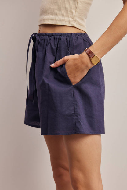 Oatmeal Linen Shorts