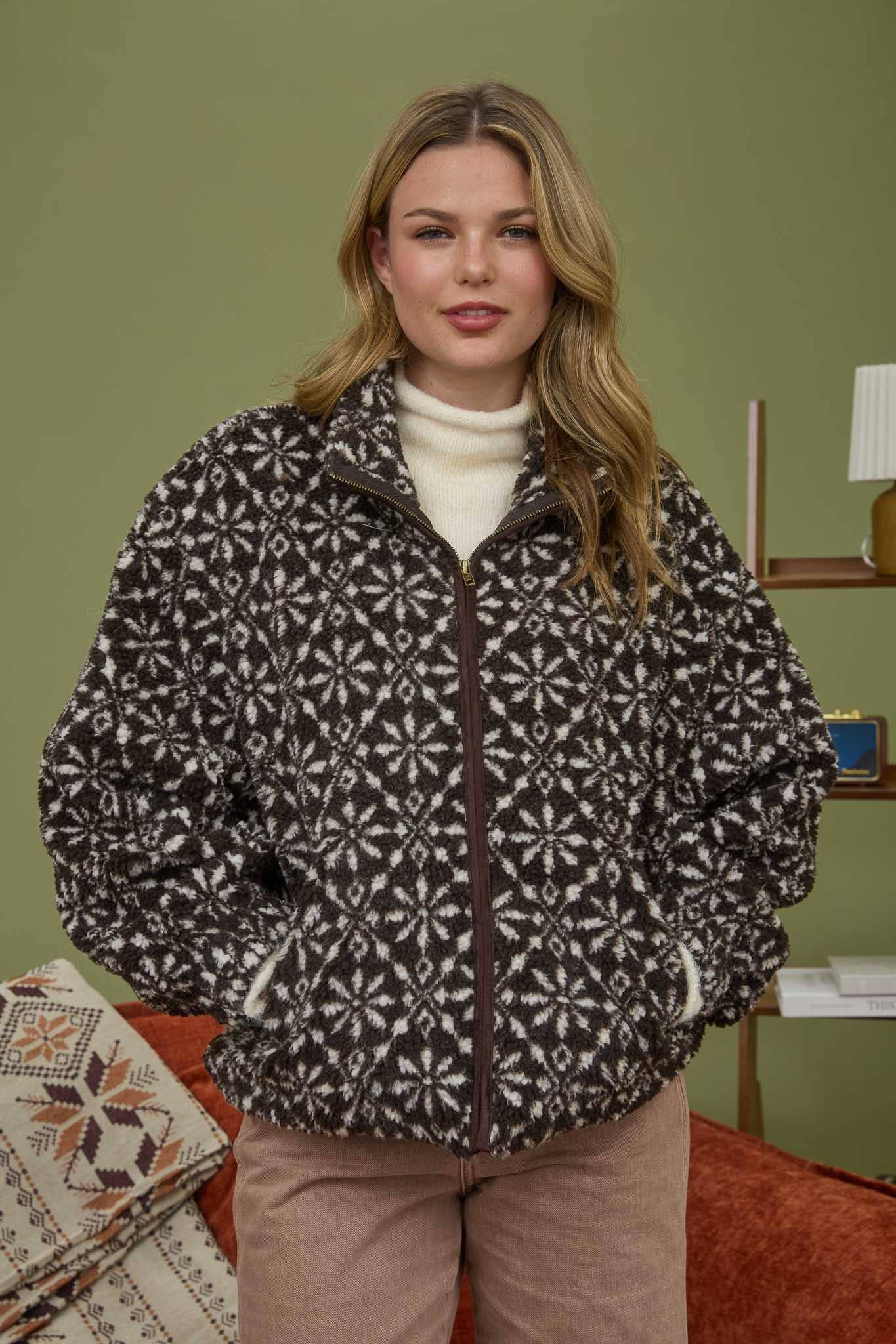 Aspen Snowflake Sherpa Jacket