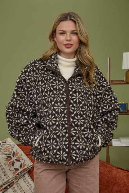 Aspen Snowflake Sherpa Jacket