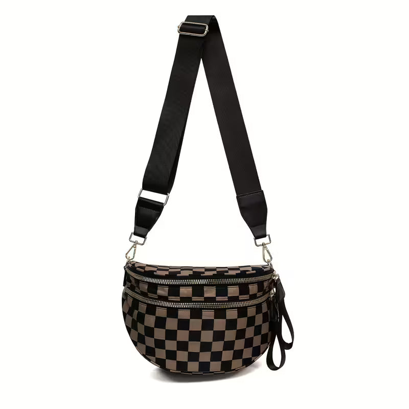 Kara Checkerboard Crossbody Bag