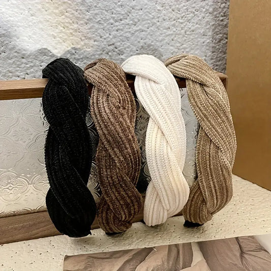 Corduroy Braided Headbands