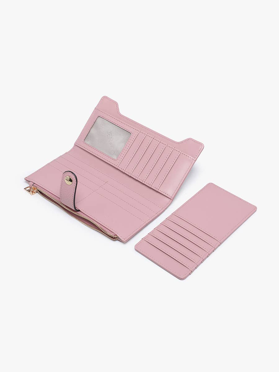 Violet RFID Fold-Out Wallet - Wine