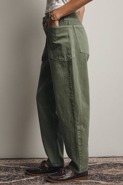 Sage Barrel Utility Jeans