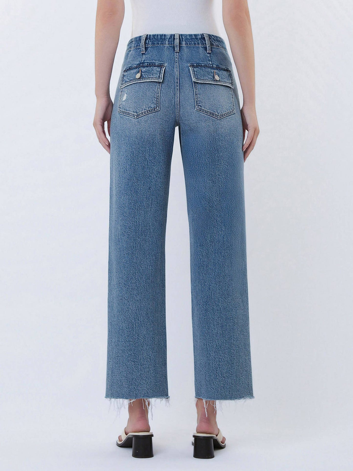 Finley Patch Pocket Straight Leg Jeans