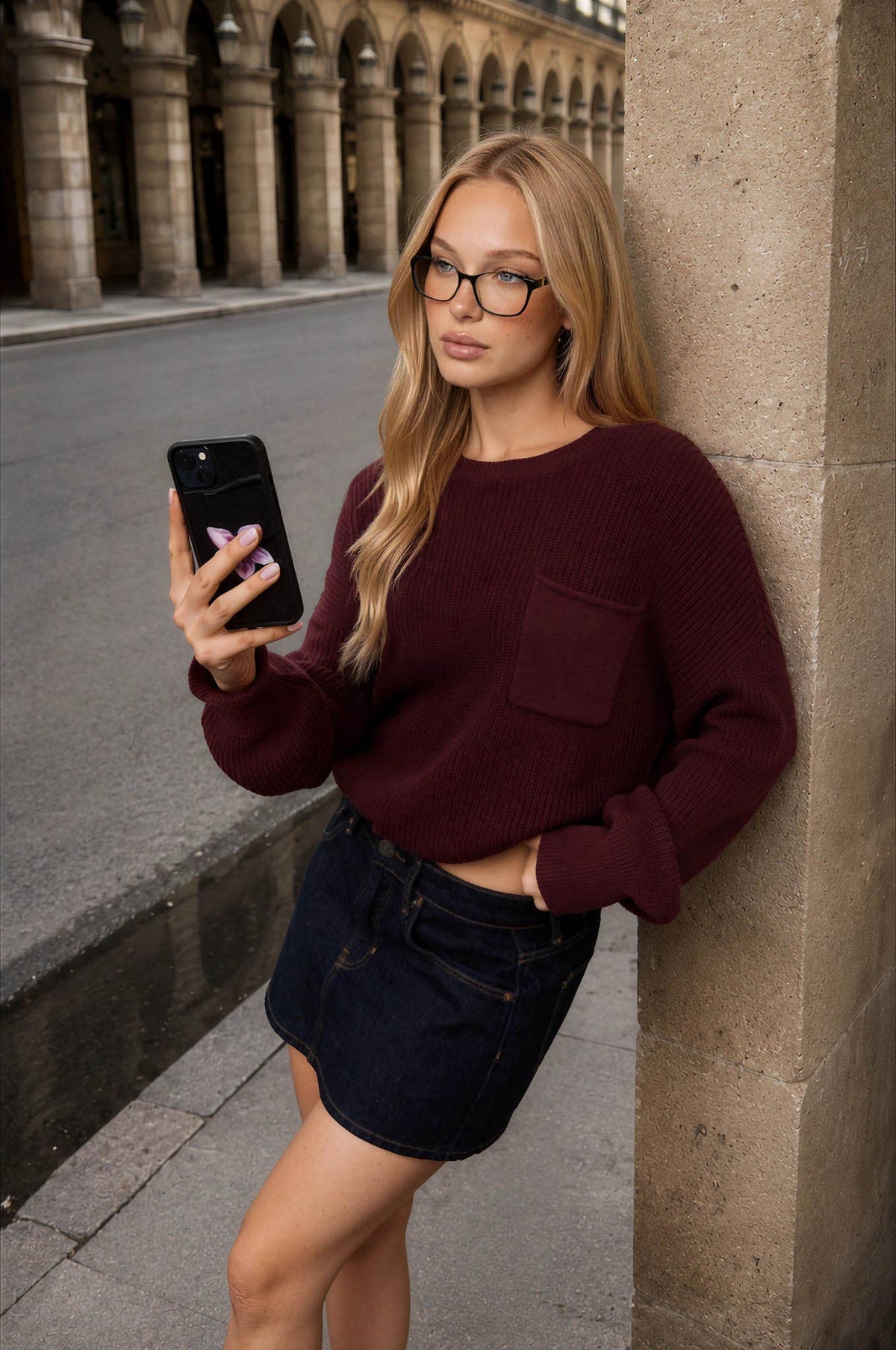 Xena Knit Pocket Sweater
