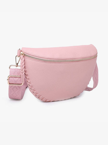 Janae Whipstitch Sling Bag - Cherry