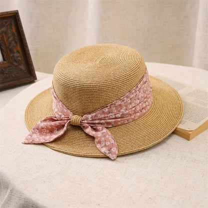 Sun Hat w/ Floral Bow