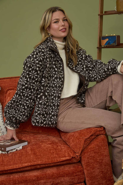 Aspen Snowflake Sherpa Jacket