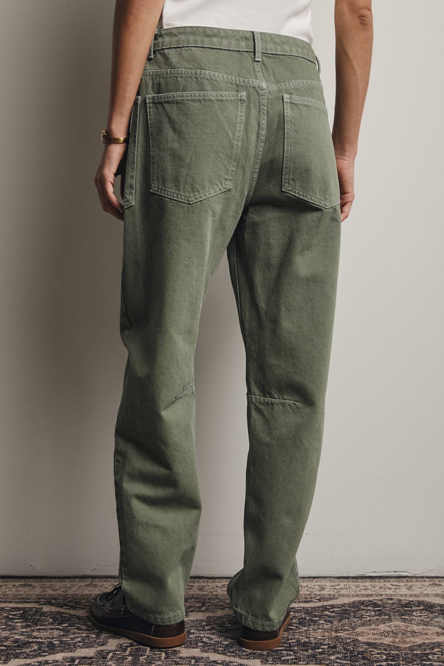 Sage Barrel Utility Jeans