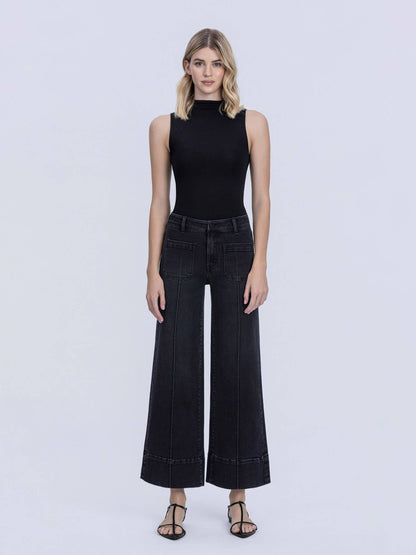Tara Wide Leg Back Denim Jeans