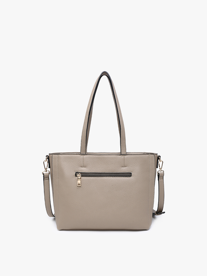Phoebe Whipstitch Pocket Tote Bag - Black