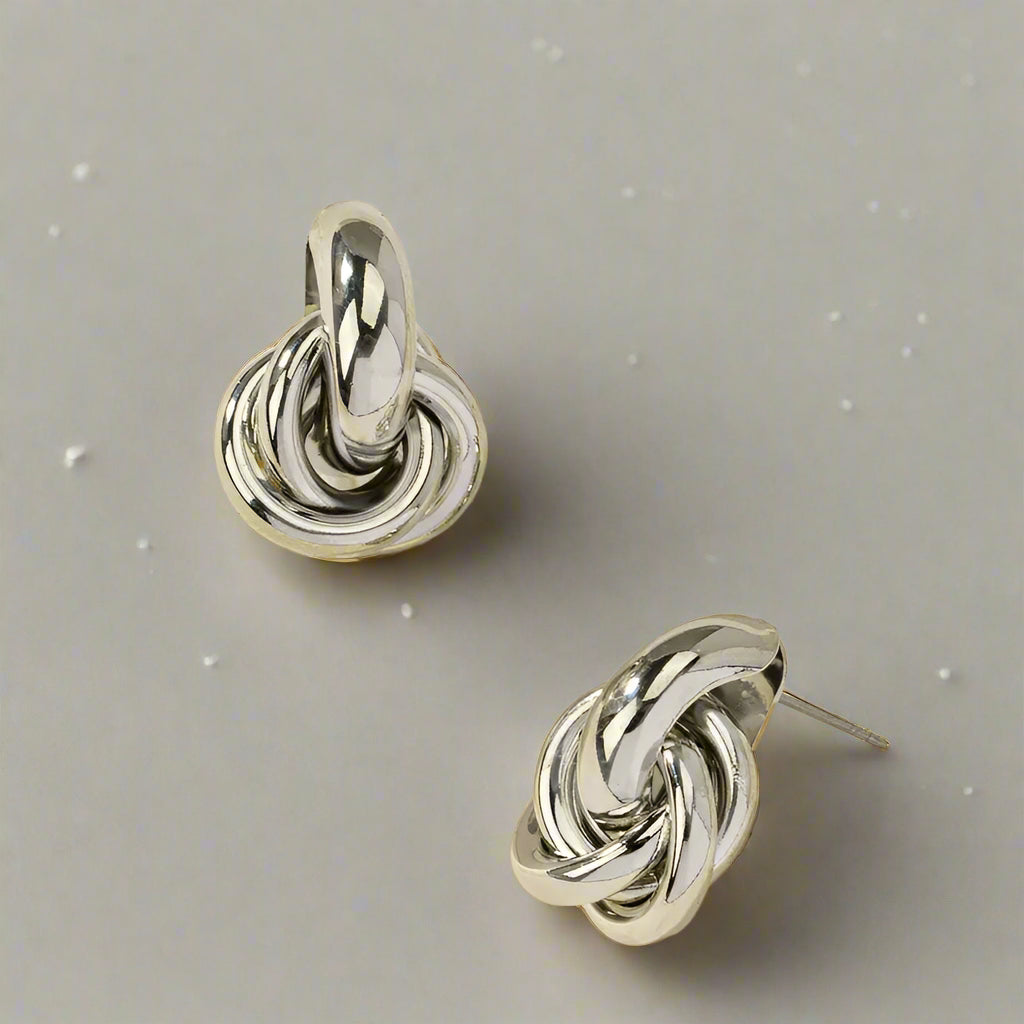 Silver Knot Earrings