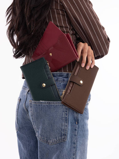 Violet RFID Fold-Out Wallet - Cotton