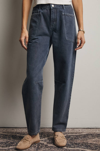 Sage Barrel Utility Jeans