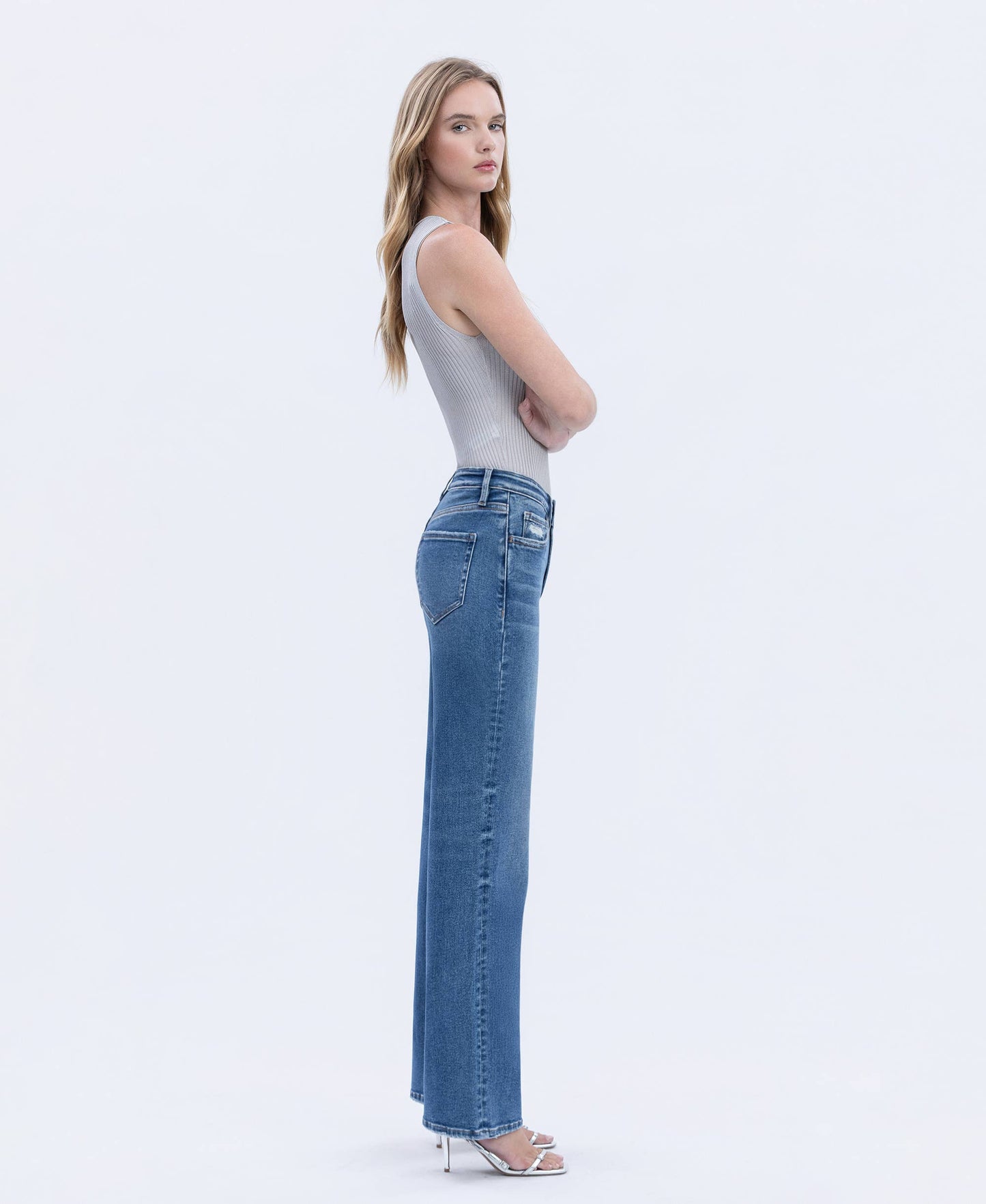 Delia Slim Wide Leg Jeans