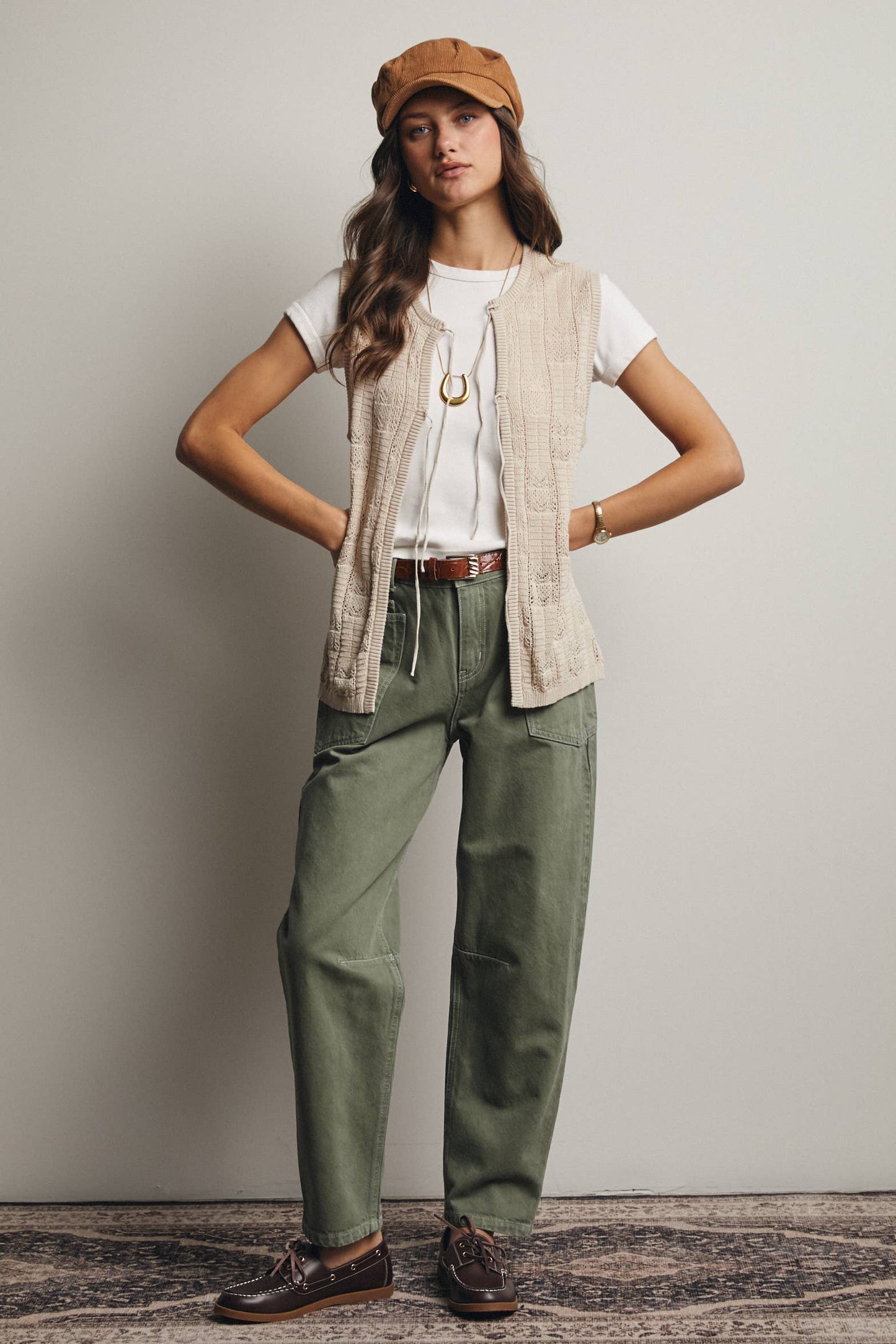 Sage Barrel Utility Jeans