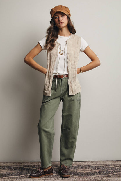 Sage Barrel Utility Jeans