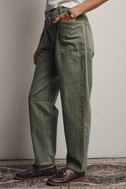 Sage Barrel Utility Jeans