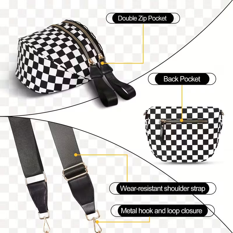 Kara Checkerboard Crossbody Bag