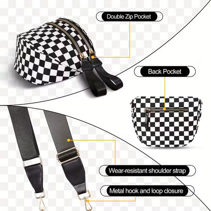 Kara Checkerboard Crossbody Bag