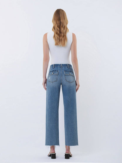 Finley Patch Pocket Straight Leg Jeans