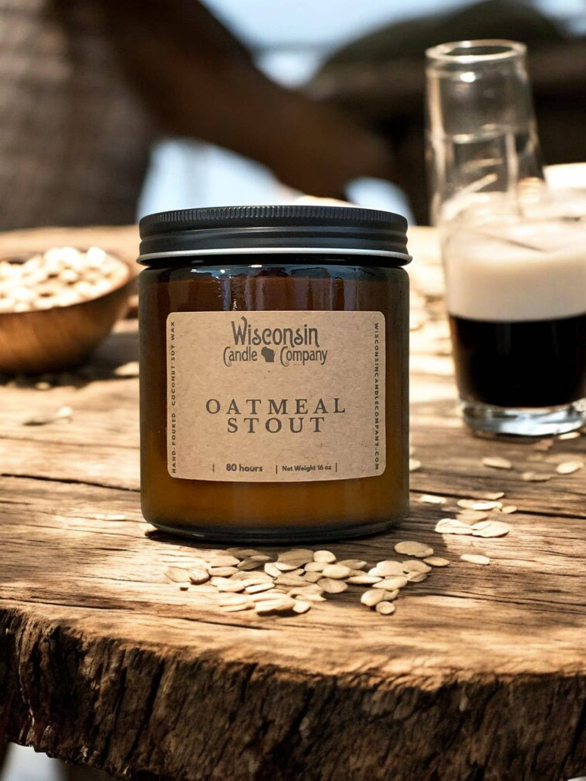 Oatmeal Stout Candle - 16 oz Jar
