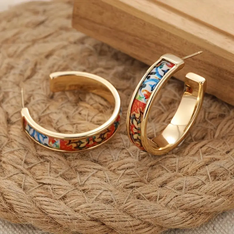 Tina Colorful Hoop Earrings