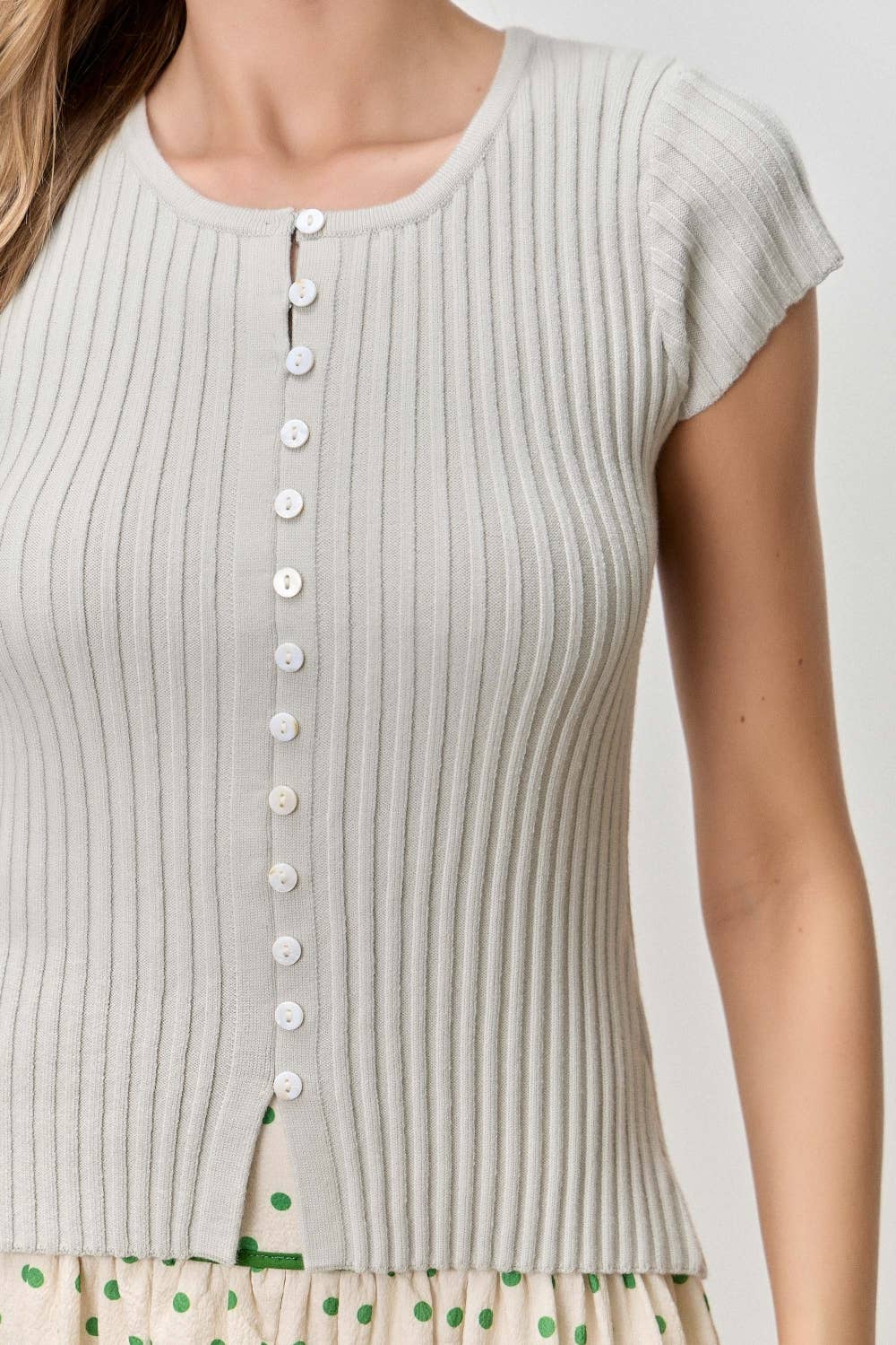Theresa Ribbed Sweater Top
