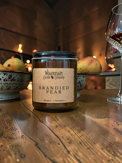 Brandied Pear Candle: 8 oz Jar