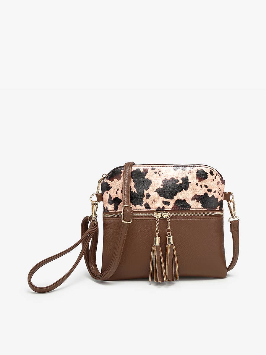 Tara Double Zip Crossbody - Green