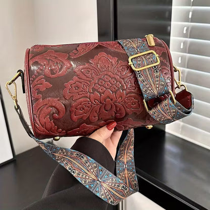 Gretchen Floral Embossed Crossbody Bag