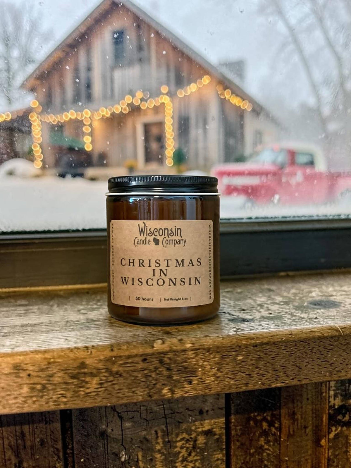 Christmas in Wisconsin Candle - 8 oz Jar