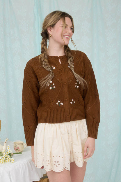 Fawn Embroidered Cardigan