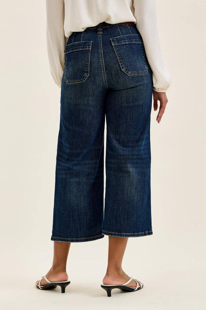 Evie Wide Crop Utility Jeans