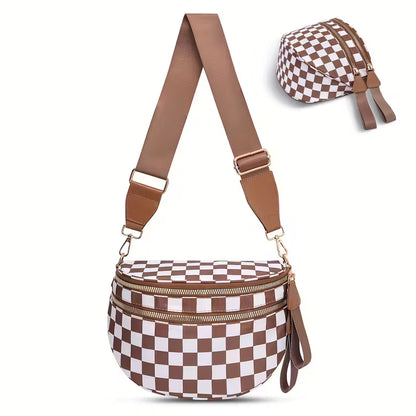 Kara Checkerboard Crossbody Bag